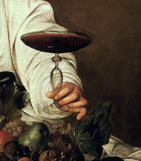 Caravaggio was a lover of light, drama, and wine! His Bacchus embodies the link between art and wine. His attention to detail was impressive. Any guess on what wine Bacchus is holding? I have an intriguing hypothesis… Read the article for more! Caravaggio Still Life, Bacchus Painting, Garden Concept, Wine Garden, Caravaggio Paintings, Fantasy Party, Tableaux Vivants, Baroque Painting, Uffizi Gallery