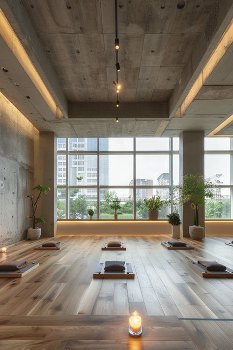 8 Modern Yoga Studio Design Tips - TastyInteriors Modern Yoga Studio Design, Yoga Studio Design Interiors, Small Yoga Studio Design, Yoga Space Design, Modern Yoga Studio, Small Yoga Studio, Yoga Studio Design Ideas, Wellness Center Design, Yoga Room Design