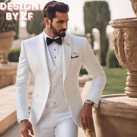 All White Prom Suit, White Wedding Suits For Men, White Prom Suit, Trending Suits, Mens White Suit, Suit For Men Wedding, White Wedding Suit, Suits Groom, Modern Suits