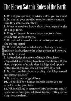 Satanic Rules, Spiritual Satanism, Mafia Quotes, Laveyan Satanism, Lord Lucifer, Satanic Bible, Anton Lavey, Satanic Temple, The Satanic Bible