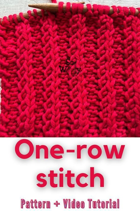 Today, I’m sharing how to knit a spectacular one-row knitting pattern! It’s fun to knit and pretty easy to memorize 😉 In fact, it involves three steps that are repeated from the beginning to the end of the project, that is, you only have to repeat row 1 all the time. In addition, it’s identical on both sides of the fabric, which makes it perfect for knitting scarves and infinity cowls. #sowoolly #onerowstitch #knittingpattern #howtoknit Scarves To Knit Easy, Simple Knitting Patterns Scarves & Shawls, Knitting Patterns Free Scarfs, Zauberball Pattern Projects, Knit Pattern For Scarf, Scarf Knitted Pattern, Cable Knit Scarf Pattern Free Easy, Free Knitting Stitch Patterns, Knitting Stitches For Scarves