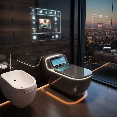 3+ Contemporary Toilet Design Trends Transforming Modern Bathrooms • 333+ Images • [ArtFacade] Smart Toilet Design, Master Toilet Design Modern, Luxury Toilet Design Modern, Contemporary Toilet Design, Unusual Toilets, Futuristic Bathroom, Toilet Design Modern, Bathroom Technology, Tranquil Bathroom