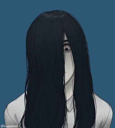 Sadako Yamamura Art, Sadako Yamamura Fanart, The Ring Movie Samara, Samara Morgan Fanart, Dbd Sadako, Sadako Pfp, Sadako Fanart, Sadako The Ring, Sadako Yamamura