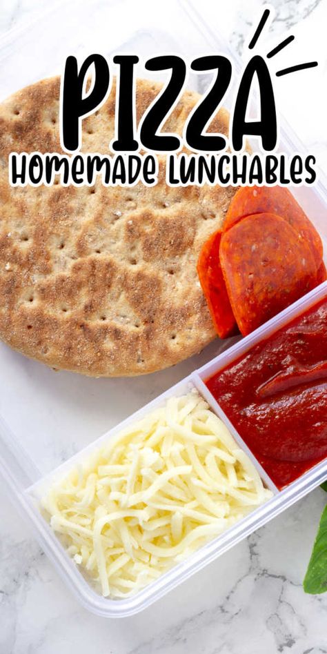 Homemade Pizza Lunchables, Easy And Healthy Lunch Ideas, Lunchables Pizza, Homemade Lunchables, Fun Kid Lunch, Lunch Kids, Easy Lunches For Kids, Kids Lunch Box Meals, Lunch Ideas For Kids