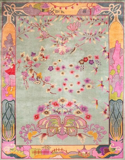 Scorpio Rising, Chinese Folk Art, Chinese Art Deco, Art Deco Rugs, Art Deco Rug, Fabric Projects, Chinese Art, Colour Palette, Chinoiserie