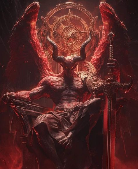 Lucifer Throne, Demon Creature Design, Demon Aestethic Male, Demon Throne, Lucifer Demon, Vampire Demon, Fire Demon, Demon Lord, Evil Demons