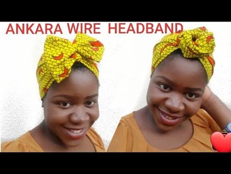 (102) Easy Wire Headband.How to make Ankara Wired Headband. DIY Simple Wired headbands Tutorial. - YouTube Diy Wire Headband How To Make, Diy Wired Headbands, Wire Headband Tutorial, Wired Head Wrap Diy, Wire Headband Diy, Wired Headband Diy, Headwrap Diy, Turban Headband Tutorial, Big Headbands