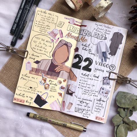 Diary Cover Design, Bullet Journal Goals Page, Scrapbook Design Layout, Bulletin Journal Ideas, Diy Journal Books, About Me Page, Bullet Journal Aesthetic, Bullet Journal Diy, Art Journal Therapy