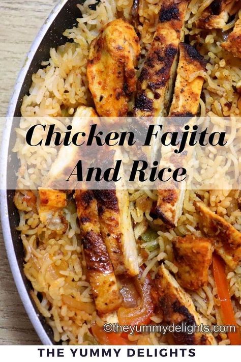 Fajita Rice Recipe, Chicken Fajita Rice, Fajita Rice, Mexican Chicken And Rice, Chicken Fajita Casserole, Chicken Over Rice, Pan Chicken Recipes, Homemade Fajita Seasoning, Chicken Rice Recipes