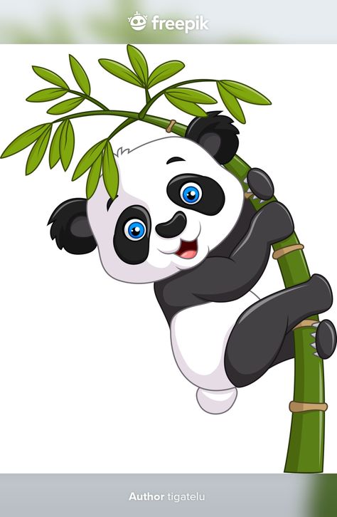 Cute funny baby panda hanging on the bam... | Premium Vector #Freepik #vector #flower #tree #baby #nature Switch Board Art, Panda Cute, Panda Drawing, Diy Wall Painting, School Painting, Panda Art, Cute Funny Babies, Baby Panda, Art Drawings For Kids