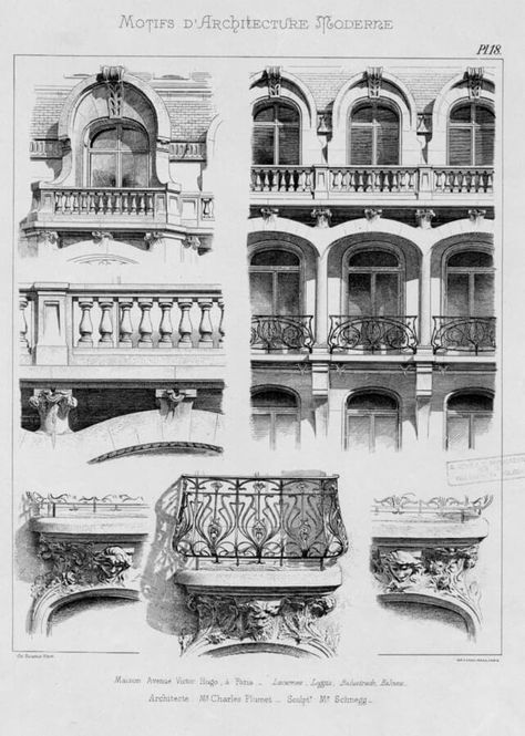 Architectural Drawings by Noe L Croquis, French Home Style, Classic Balcony, 1920s Architecture, 1920s Aesthetic, Classic Facade, Parisian Decor, Architecture City, Neoclassical Architecture