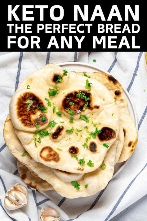 Keto Naan: Fluffy, Flavorful, and Low-Carb! – Slimify Keto Naan Bread Almond Flour, Low Carb Naan Bread, Keto Nan, Keto Pita Bread Recipe, Almond Flour Naan Bread, Naan Keto, Keto Pita Bread, Keto Naan Bread, Keto Indian Food