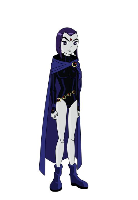 Raven Cosplay Costume, Halloween Raven Costume, Raven Dc Costume, Raven Teen Titans Go Costume Halloween, Raven Titans Costume, Raven Team Titans, Ravena Costumes, Raven Outfits Titans, Raven Dti Outfit