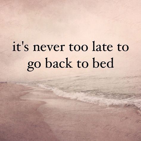 It's never too late to go back to bed. Unmotivated Quote, Demotivational Quotes, Bed Quotes, Demotivational Posters, Bed Back, Just Give Up, Brutally Honest, Never Too Late, A Quote