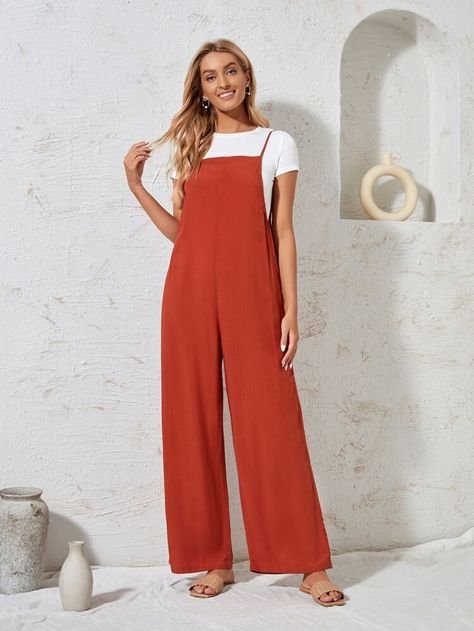 Orange Jumpsuit Outfit, Jumpsuit Elegant Chic, Two Piece Outfits Pants Classy, Jumpsuit Outfit Black, Jumpsuit Outfit Wedding, Two Piece Outfits Pants, Jumpsuit Outfit Casual, Two Piece Outfits Shorts, Color Terracota