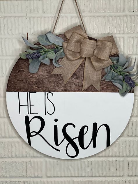 Excited to share this item from my #etsy shop: He Is Risen Door Hanger | Easter Door Hanger | Happy Easter Sign | Spring Sign |Spring Decor | Easter Decor Easter Door Hanger Wooden, Happy Easter Sign, Easter Door Hanger, Easter Sign, Easter Door, Wood Door Hangers, Hanger Design, Front Door Signs, Wooden Door Hangers