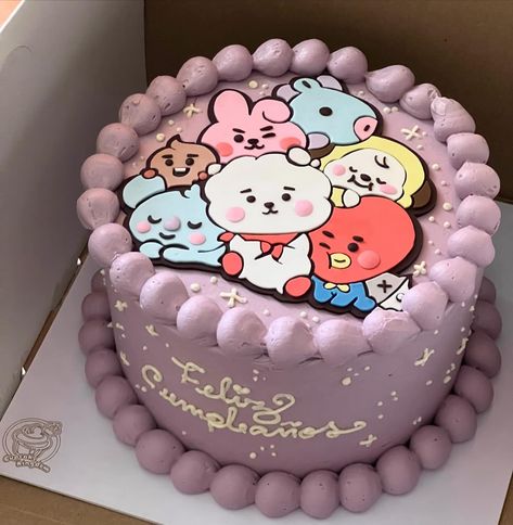 Bts Birthday Cakes, Bts Birthday Party Ideas, Bts Cake Birthday Ideas, Bt21 Cake, Bts Cakes, Birthday Cake For Boys, Army Birthday Cakes, Bolo Da Hello Kitty, Army Cake