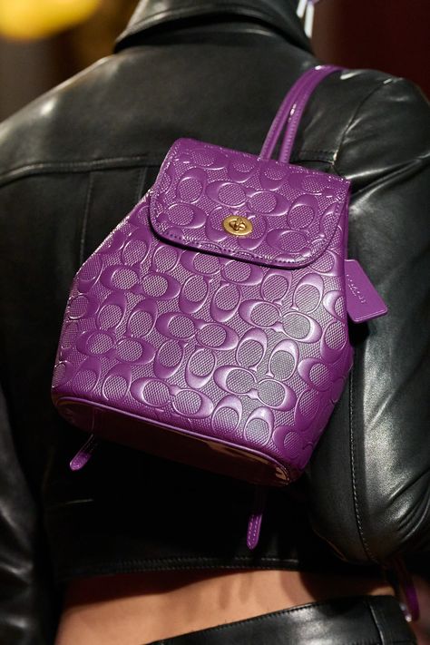 Ready To Wear 2023, Fall Ready To Wear, Purple Coach, Edgy Bags, Purse Trends, Fall 2023 Ready To Wear, Coach Backpack, 2023 Ready To Wear Collection, Coach 1941