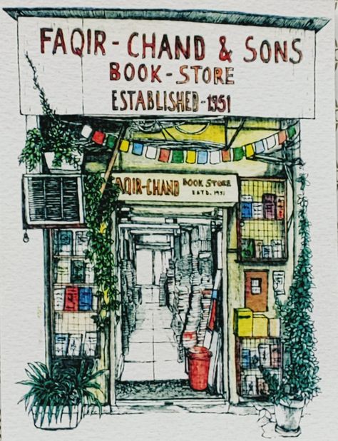 #Art, #photography Khan Market Delhi, Khan Market, Art Competition Ideas, Brush Pen Art, Book Stores, Sisters Art, Object Drawing, Art Competitions, Pen Sketch