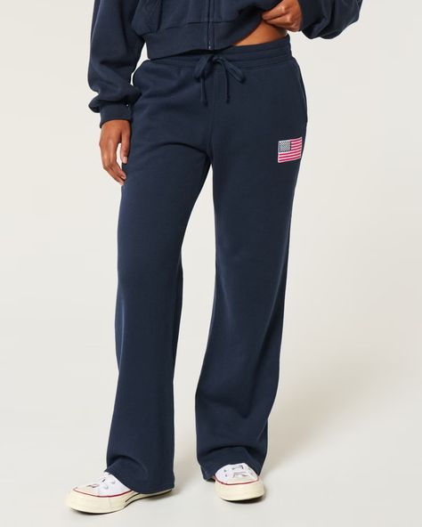 Women's Bow Graphic Straight Sweatpants | Women's Bottoms | HollisterCo.com Hollister Sweatpants, Straight Sweatpants, Bow Graphic, Women's Bottoms, Bear Graphic, Fleece Sweatpants, Womens Sweatpants, Drawstring Waist, Hollister