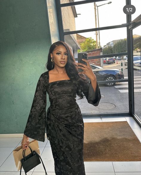 Date Night Outfit Black Dress, Dress For A Date, Nigerian Dress Styles, Ankara Dress Designs, Nigerian Dress, Nigerian Lace Styles Dress, Nigerian Lace Styles, Modest Dresses Fashion, Stile Hijab