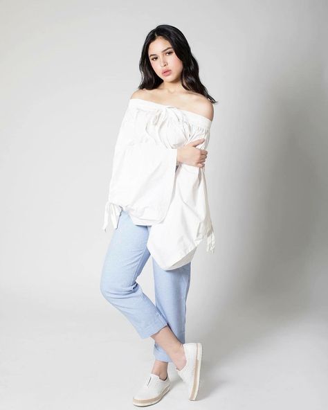 Claudia Barretto Claudia Barretto, Off Shoulder Blouse, Gowns Dresses, Bell Sleeves, Off Shoulder, Sleeve Blouse, Bell Sleeve Top, Sleeve Top, Long Sleeve Blouse