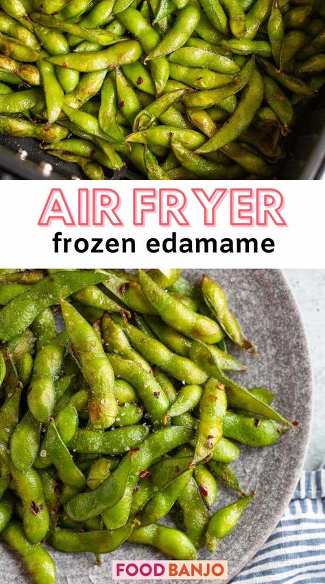 air fryer frozen edamame Roasted Edamame, Edamame Recipes, Air Fryer Oven Recipes, Air Fry Recipes, Air Fryer Dinner Recipes, Air Fryer Healthy, Lost 100 Pounds, Healthy Snacks Easy, Air Fryer Recipes Easy