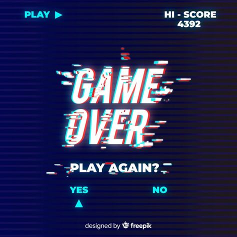 Game Over Aesthetic, Video Game Logos, Game Over, Game Wallpaper Iphone, Retro Gaming Art, Glitch Wallpaper, Text Logo Design, Game Logo Design, Graphic Design Background Templates