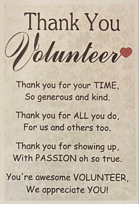 Volunteer Engagement Ideas, Christian Volunteer Appreciation Gifts, Christmas Thank You Gifts For Volunteers, Thank You Ideas For Volunteers, Thank You Volunteers Quotes, Volunteer Board Ideas, Volunteer Thank You, Volunteer Thank You Gift Ideas, Thank You Gifts For Volunteers