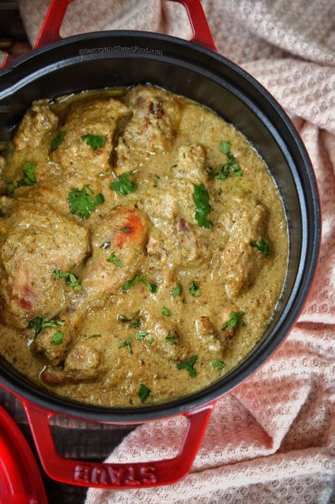 Afghani Chicken Curry - Savory&SweetFood Afghani Chicken, Creamy Chicken Curry, Malai Chicken, Indian Chicken Recipes, Chicken Korma, Cooking Cream, Chicken Masala, Tasty Recipes Videos, Chicken Tikka Masala