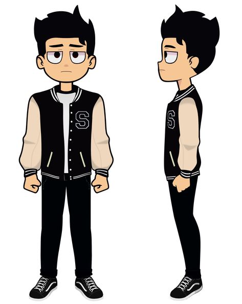 Character desing of Anthony Gray from webtoon All Light Chibi Character Turnaround, 2d Simple Character, 2d Cartoon Character Design, 2d Animation Character Design, Character Blueprint, Comic Drawing Styles, Character Perspective, Chibi Animation, Drawing The Human Head