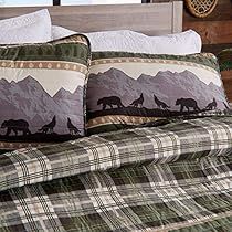 California King Quilts, Clean Bed, Forest Cabin, Lodge Cabin, Lightweight Bedding, Material Bed, Rustic Lodge, Twin Quilt, King Quilt