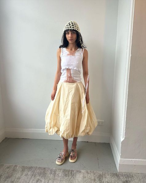 All posts • Instagram Puff Outfit, Billowy Puff Sleeve Midi Dress, Selkie Puff Dress Outfit, Selkie Puff Dress Aesthetic, Puff Graphic Tee, Selkie Puff Top, White Linen Blouse, Spring Fits, Eclectic Fashion