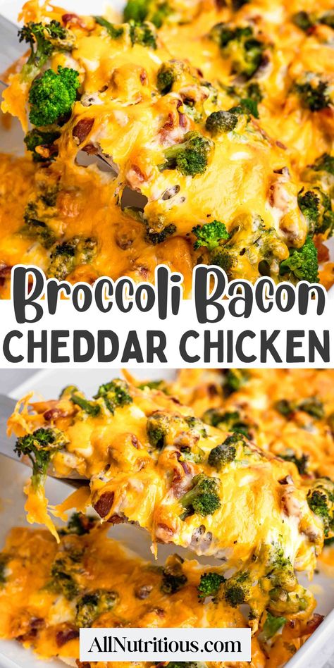 Craving a meal that fits your keto meal plan? This Broccoli Bacon Cheddar Chicken recipe is the perfect choice! It's one of the easiest high protein recipes ideal for those busy nights when you need a quick and satisfying chicken dinner recipe. It's a low calorie high protein dinner! Bacon Cheddar Chicken, High Protein Low Carb Recipes Dinner, Nutritious Dinner, Broccoli Bacon, Easy High Protein Meals, High Protein Dinner, Bacon Chicken, Cheddar Chicken, Protein Dinner