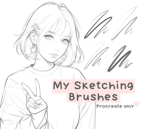 10 procreate sketch brushes, procreate sketch and lineart brush set, procreate sketching brushes  #procreateart  #procreatebrushesfreedownload Procreate Lineart Brushes, Procreate Sketch Brushes, Procreate Sketching, Brush Set Procreate, Free Procreate Brushes, Brush Codes, Best Procreate Brushes, Realistic Sketch, Free Procreate