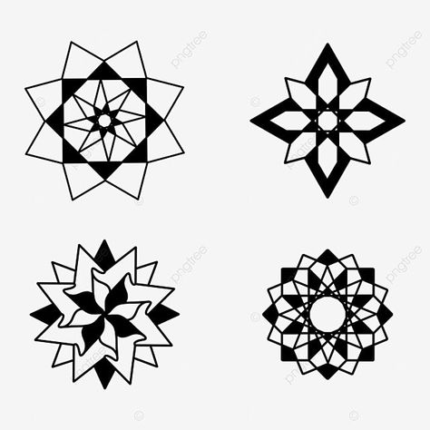 Geometric Motifs Drawing, Geometrical Motifs Design, Geometric Flower Design, Motif Design Geometric, Islamic Decorations Art, Simple Islamic Motifs, Simple Motifs Design, Islamic Motifs Design, Geometric Motifs Design