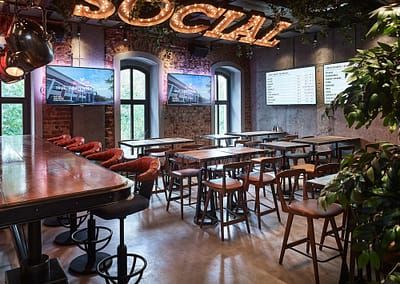 Craft Beer Lab - naif design Beer Pub Design, Beer Bar Design, Brewery Interior, Sport Bar Design, Cafe Bar Interior, Pub Interior Design, Brewery Restaurant, Brewery Design, Pub Interior