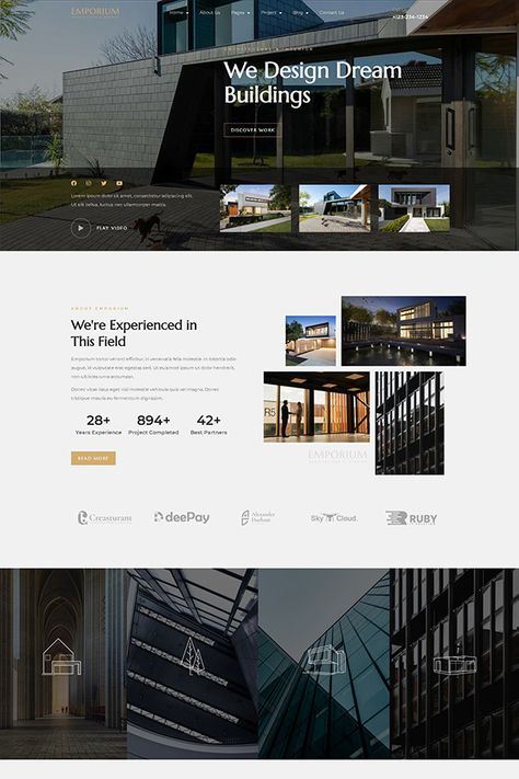 Residential Website Design, Home Renovation Website Design, Construction Website Design Inspiration, Modern Website Design Creative, Luxury Web Design, Architecture Websites, 블로그 디자인, Design Sites, Real Estate Website Design