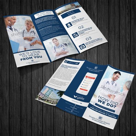 Create a brochure for every patient that goes to the hospital for the Yella app by shoosh75 App Brochure, The Waiting Room, Brochure Design Creative, Disney Frozen Elsa Art, Creative Flyer Design, Design Brochure, Creative Flyers, Medical Art, Contest Winning