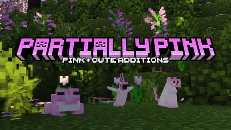 Partially Pink 1.20+ Minecraft Texture Pack Minecraft Texture Pack Aesthetic, Minecraft Pack, Minecraft Texture Pack, Minecraft Aesthetic, Swimming With Dolphins, Heart Blanket, Circle Font, Pink Fish, Fishing Bobber