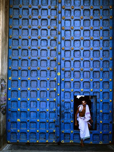 secret door     Varadarajaswamy Temple in Kanchipuran, India When One Door Closes, Secret Door, Cool Doors, Blue Door, Unique Doors, Beautiful Doors, Closed Doors, Door Knockers, The Doors