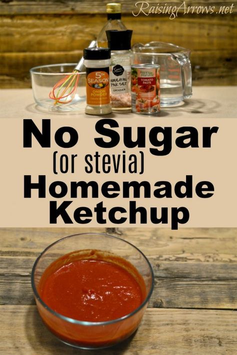 Sugar Free Ketchup Recipe, How To Make Ketchup, Keto Ketchup, Homemade Ketchup Recipes, Sugar Free Ketchup, Ketchup Recipe, Keto Sauces, Homemade Condiments, Low Carb Sauces