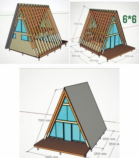 Glamping A Frame, A Frame Shed, Glamping House, Chalet Modern, Shed House Ideas, A Frame Cabin Plans, Triangle House, Build A Shed, Hut House