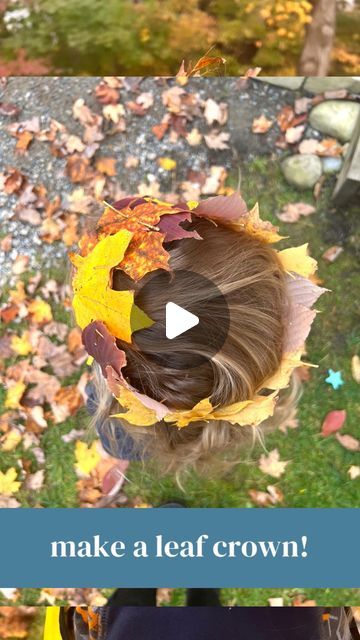 Sami Krasny • homeschool mom & block play expert on Instagram: "Leaf crowns 🍂👑🍁

Full credit for this idea and this method go to my friend Leah of @bluebirdmontessori - she’s the true leaf crown expert! 

I wanted to share this fun autumn craft because it’s become such a favorite fall tradition in our family. I really enjoy making these crowns and my kids think they’re really fun. 

Unlike most of the activities I share here, this isn’t exactly something most young children can do independently. It definitely requires a certain finesse and gentleness that my 4.5 year old definitely does not have just yet. But that’s okay! E & J are able to search for perfect leaves and we get to enjoy these crowns together. I hope you will too! 

And thanks again to Leah for this beautiful craft! 

#lea Autumn Leaf Activities For Kids, Autumn Crown Kids, Leaf Wreath Craft For Kids, Autumn Crown, Thanksgiving Leaves, Autumn Craft, Crown For Kids, Fun Fall Crafts, Block Play