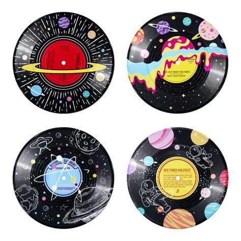 PRICES MAY VARY. INDIE WALL DECOR: This record decor employs bold and exaggerated colors to create a strong visual impact, and the science fiction elements bring a mysterious and psychedelic atmosphere, which will add a unique and trippy touch to the whole room. VINYL RECORD SIZE: This trippy room decor is made of high-quality plastic which keeps sturdy and durable performance. Its size and details are identical to those of a vinyl record, making it exude a fashionable vibe. It's a wonderful y2k Records Wall Decor, Indie Wall Decor, Vinyl Records Decor, Records Decor, Trippy Decor, Record Decor, Y2k Room Decor, Trippy Room Decor, Trippy Room