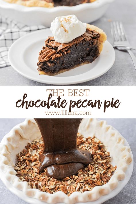 Farm Thanksgiving, Work Desserts, Biscuit Board, Chocolate Pecan Pie Recipe, Pecan Desserts, Homemade Pie Crust, Chocolate Pie Recipes, Pudding Dessert, Chocolate Pecan Pie