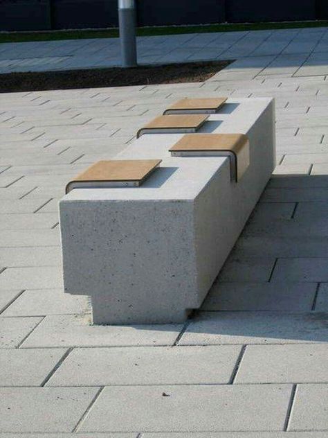 Concrete Park Benches - Ideas on Foter Park Bench Ideas, Concrete Benches, Contemporary Bench, Concrete Bench, Plans Architecture, Public Seating, Stone Bench, Easy Landscaping, Outdoor Furniture Design