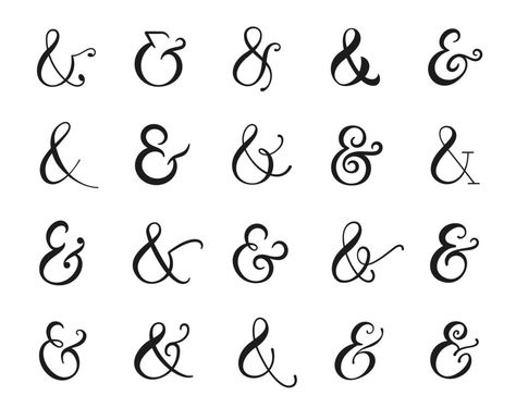 Ampersand Font, Ampersand Tattoo, Hand Lettering Fonts, Christmas Drawing, Writers Block, Lettering Fonts, And Sign, Hand Lettering, Vector Art