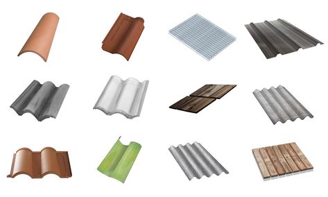 Roofing Guide: 26 Types of Tiles, Sheets and Membranes to Cover Architectural Projects Roofing Materials Types Of, Roof Tiles Design, Celing Roof Design, Roof Design Ideas, Green Roof Benefits, Types Of Tiles, Types Of Roofing Materials, Roofing Options, Facade Material