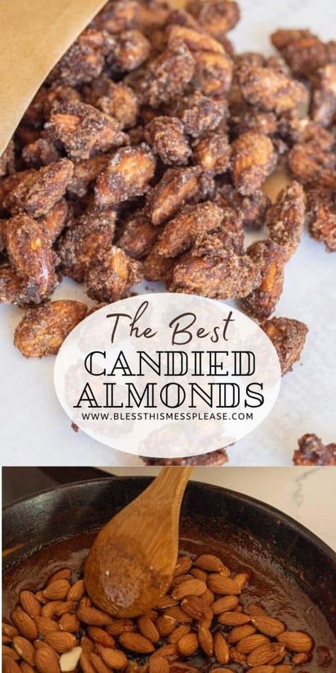 Glazed Almonds Recipe, Candy Almonds, Buffalo Food, Candy Almonds Recipe, Glazed Nuts, Cinnamon Roasted Almonds, Almonds Recipe, Brittle Recipes, Cinnamon Candy